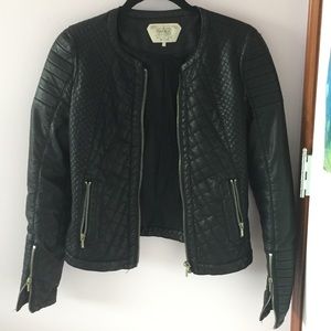 Zara faux leather moto jacket